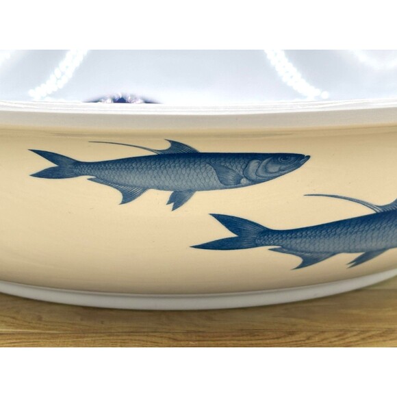 Caskata 100% Melamine Fish School 13" Pasta Serving Bowl‎ Nautical Coastal Blue - Picture 13 of 15